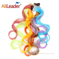 Rainbow Curly Hair Pieces Clip On Hair Extension